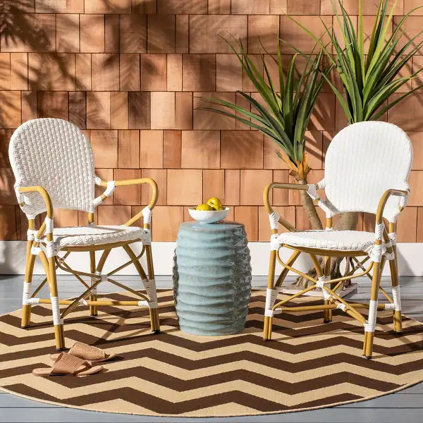 SAFAVIEH Hooper Indoor-Outdoor Stacking Armchair (Set Of 2) - Overstock - 30385277 | Bed Bath & Beyond