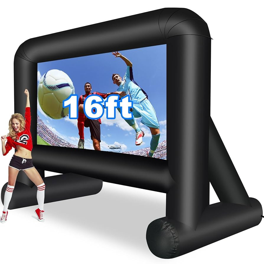 16 Feet Inflatable Movie Screen Outdoor, Projection Screen with Air Blower, Tie-Downs and Storage... | Amazon (US)