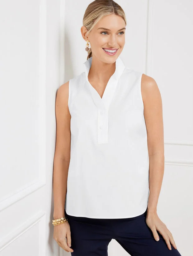 Sleeveless Non-Iron Popover | Talbots