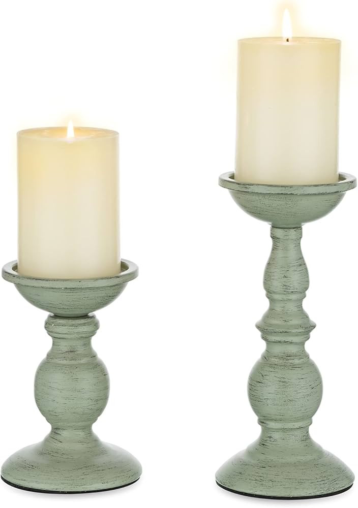 Sziqiqi Retro Iron Candle Holder Vintage Pillar Candles Holders for Table Centerpiece Wedding Bir... | Amazon (US)