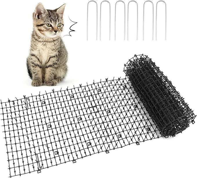 JINZOFLY Cat Spike Mat, Cat Scat Mat with Spikes, Plastic Scat Mat Spikes for Garden, Fence, 78 x... | Amazon (US)