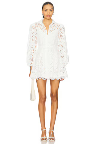 ELLIATT Carli Mini Shirtdress in Ivory from Revolve.com | Revolve Clothing (Global)