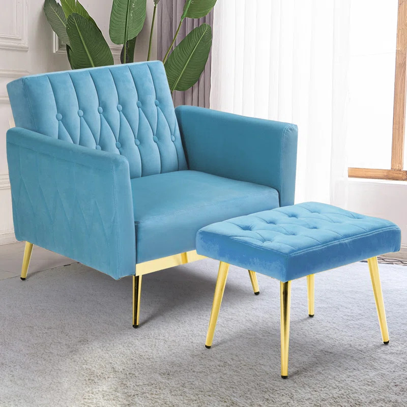 Everly Quinn Siemon Velvet Accent Chair & Reviews | Wayfair | Wayfair North America
