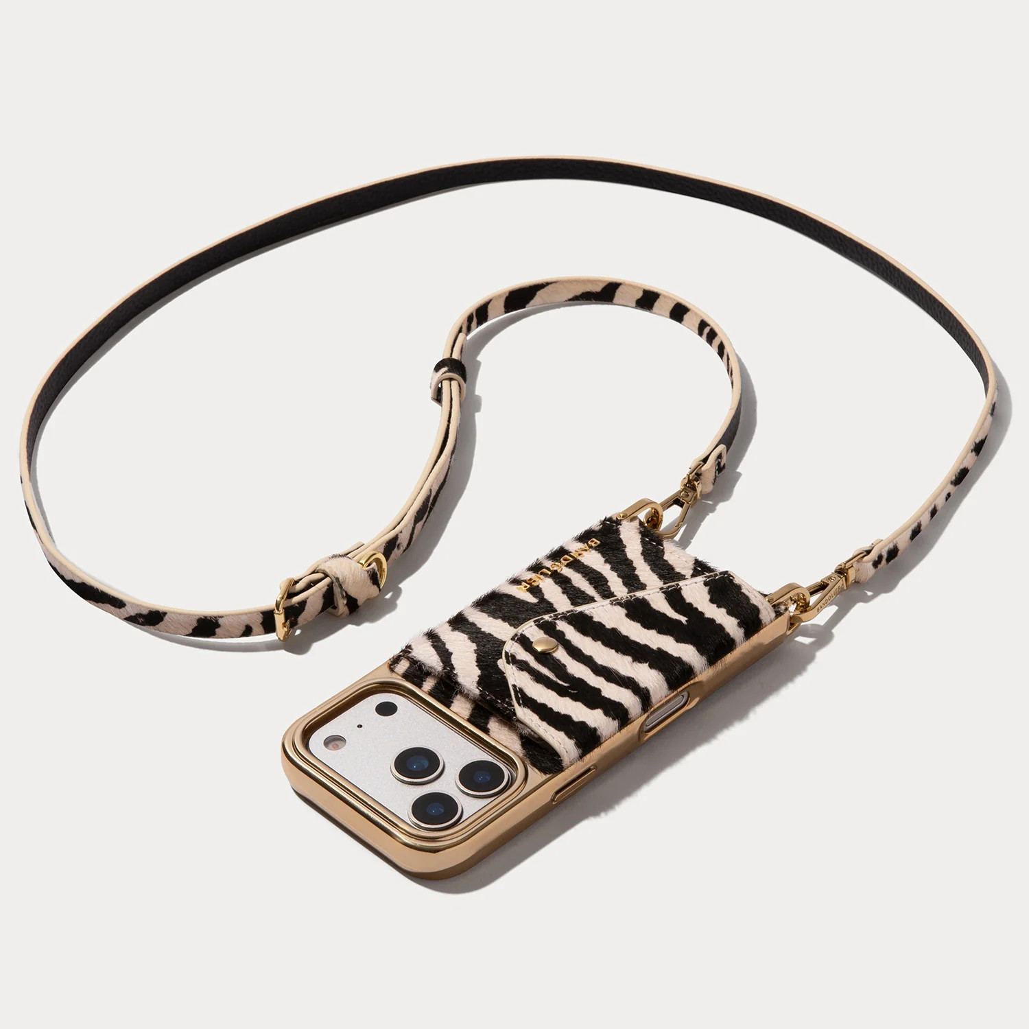 Donna Crossbody Phone Case - Zebra/Gold | Bandolier