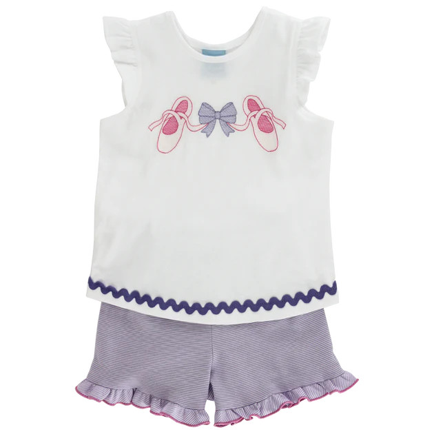 Bows & Ballet - Girls Knit Short Set | The Bailey Boys, inc