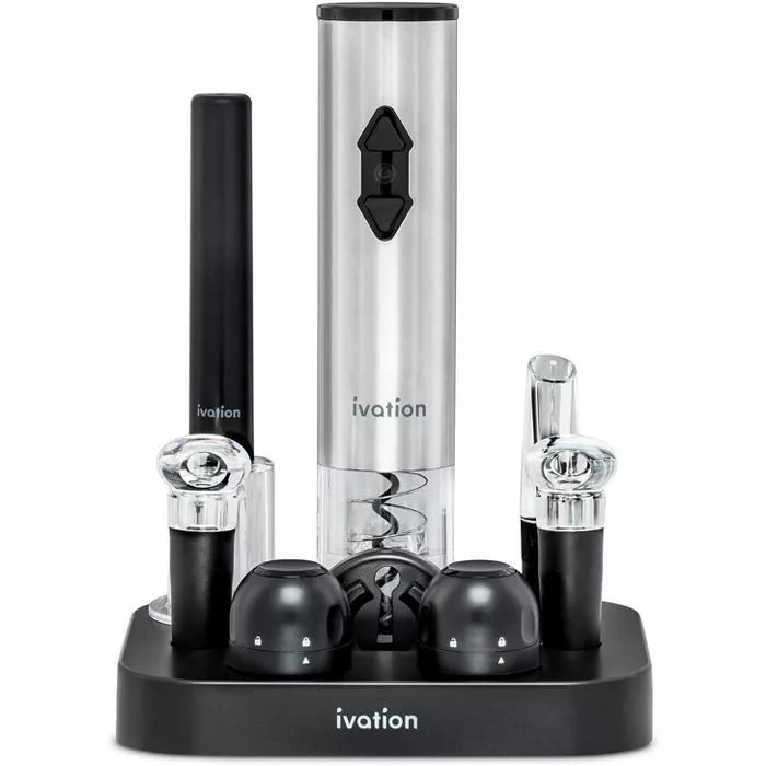 Ivation 9-Piece Wine Opener Gift Set | Deluxe Bar Kit with Electric Battery-Operated Bottle Opene... | Target