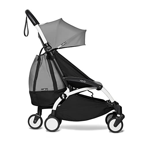 BABYZEN YOYO2 Stroller + YOYO Bag - Includes White Frame, Grey Seat Cushion, Grey Canopy, Grey YOYO Bag, Wheel Base & Hooks - Suitable for Children Up to 48.5 Lbs | Amazon (US)