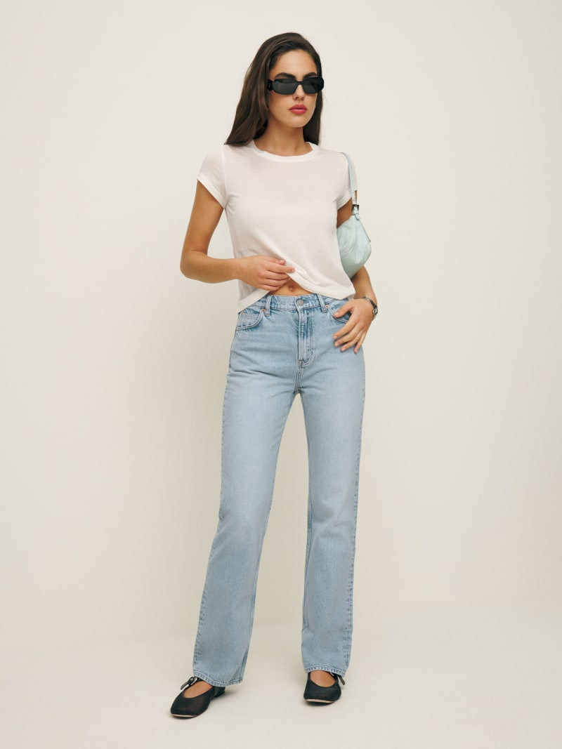 Abby High Rise Straight Jeans | Reformation (Global)