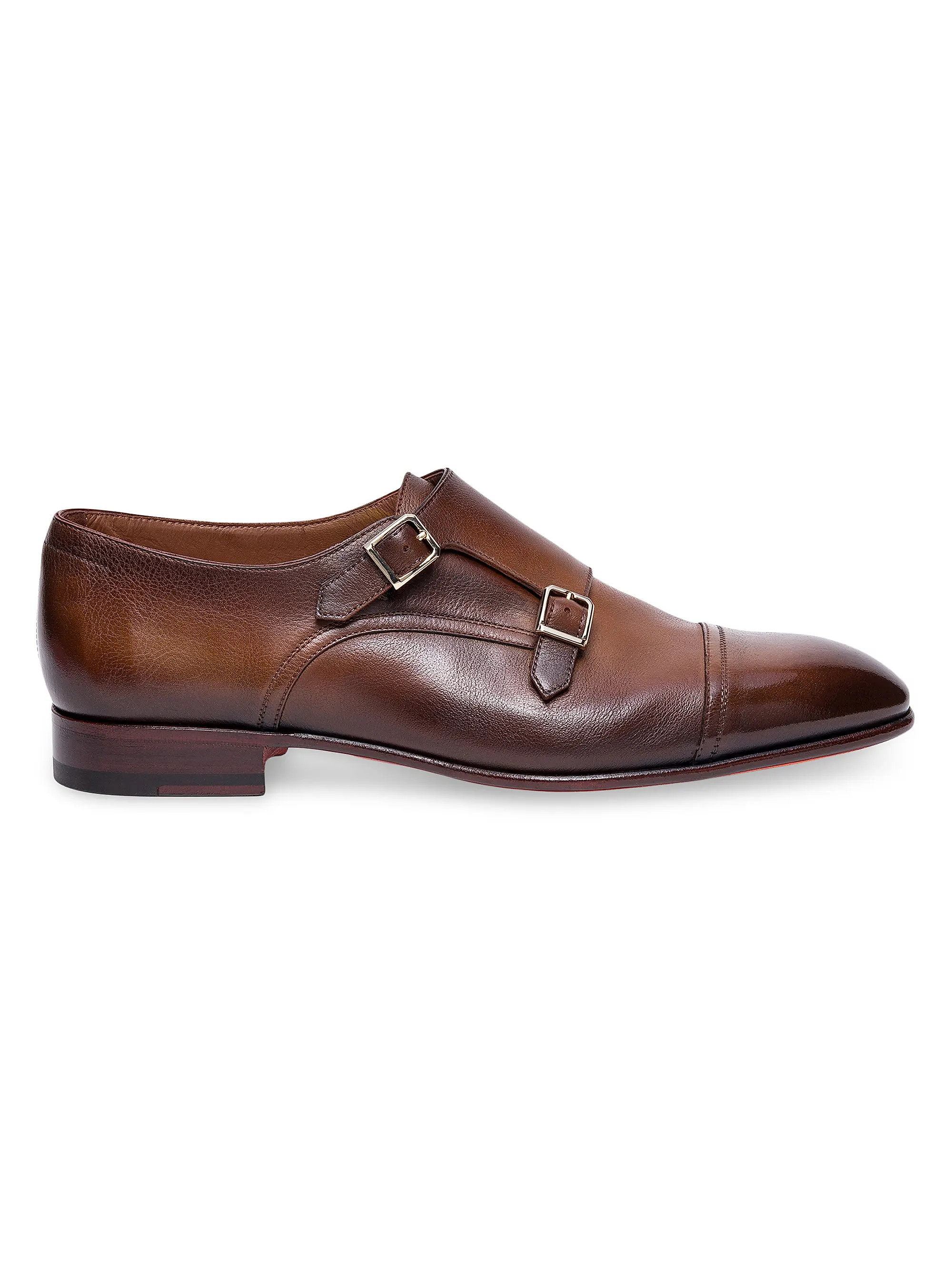 Adrian Monk-Strap Leather Dress Shoes | Saks Fifth Avenue