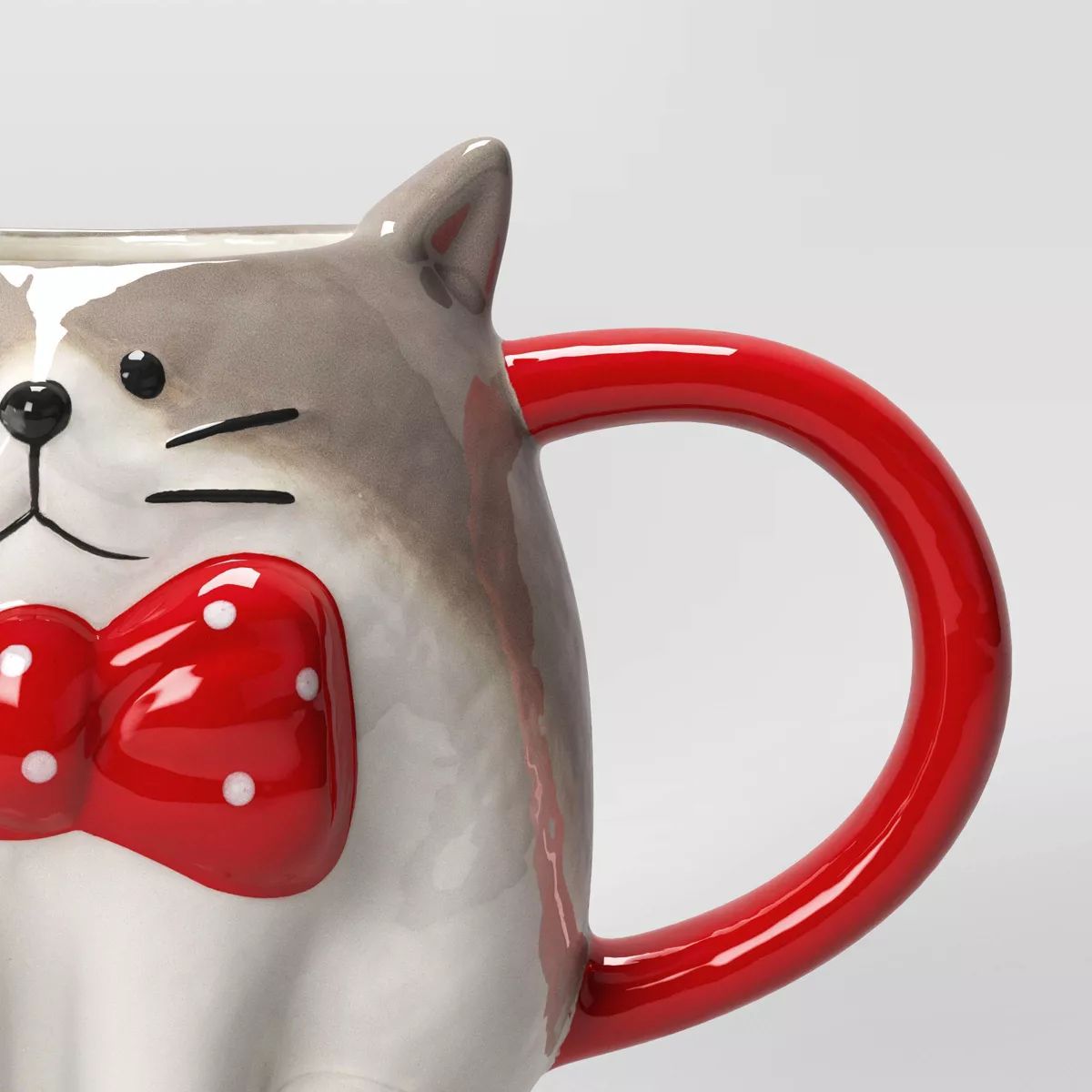 17.9oz Christmas Earthenware Figural Cat Mug - Wondershop™ | Target