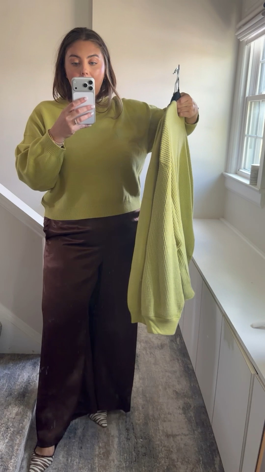 Final decision - size XL Tall from Old Navy was the winner! Wearing size XXL in pants (sharing similar styles) - fall workwear / fall pants / fall tops / fall sweaters / WFH outfit / heels / closed toe shoes