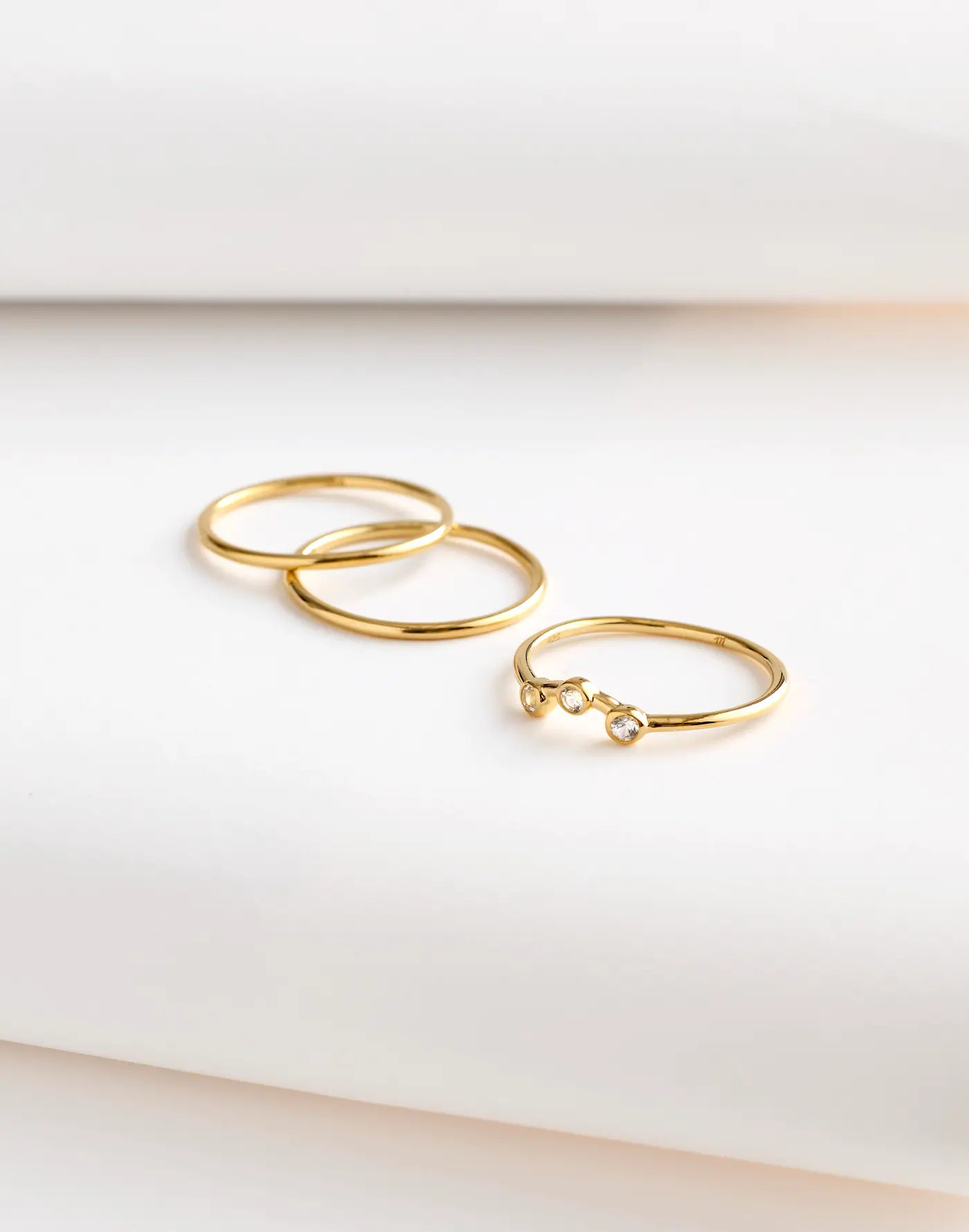 Demi-Fine Pavé Stacking Ring Set | Madewell