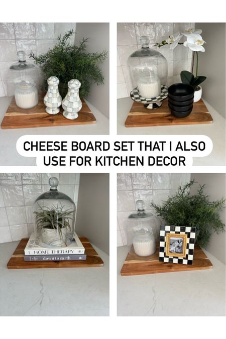 One cheese board set that I also use for kitchen decor. It includes 2 small bowls and a cheese knife (not shown). 

#LTKhome #LTKparties #LTKfindsunder50
