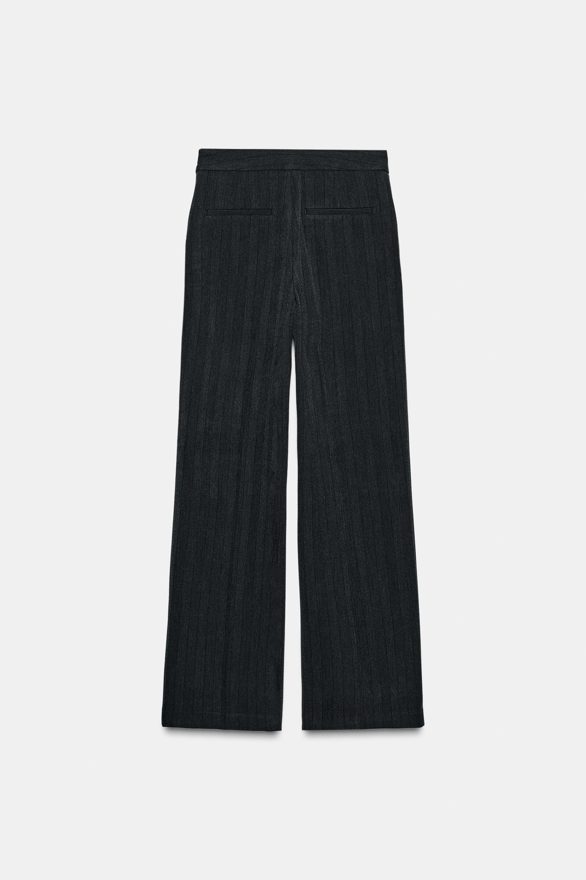 HERRINGBONE STRAIGHT-LEG TROUSERS | Zara UK