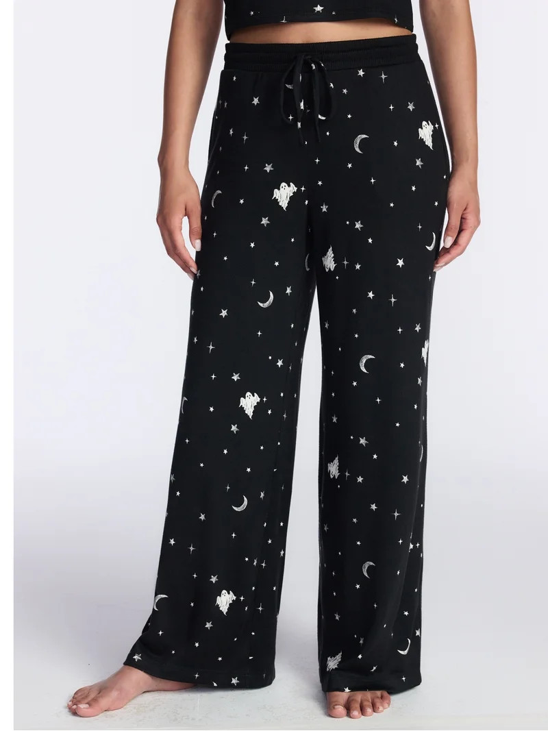 Halloween and Fall Women's Hacci Knit Sleep Pants from Way to Celebrate, 29.5" Inseam, Sizes XS-3... | Walmart (US)