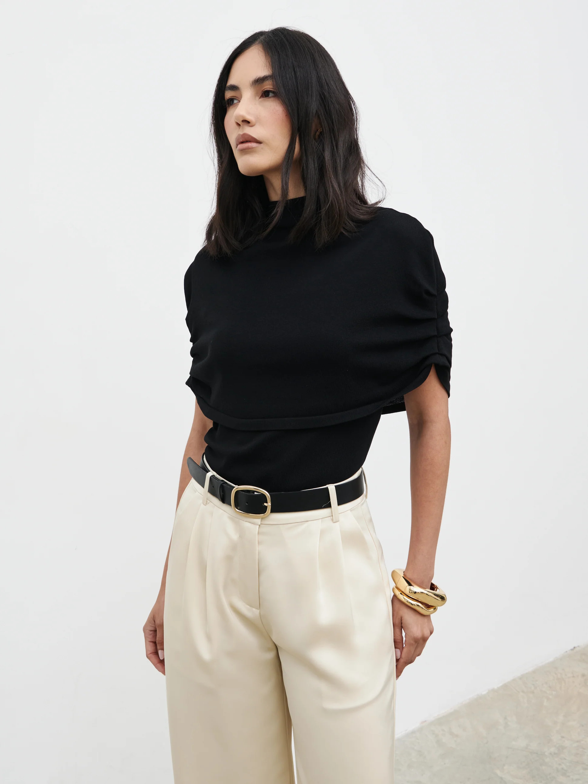 Adhara Knitted Poncho Top | Pretty Lavish (UK)