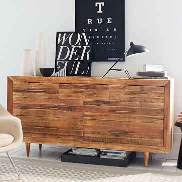 Alexa Reclaimed Wood 7-Drawer Dresser - Honey | West Elm (US)