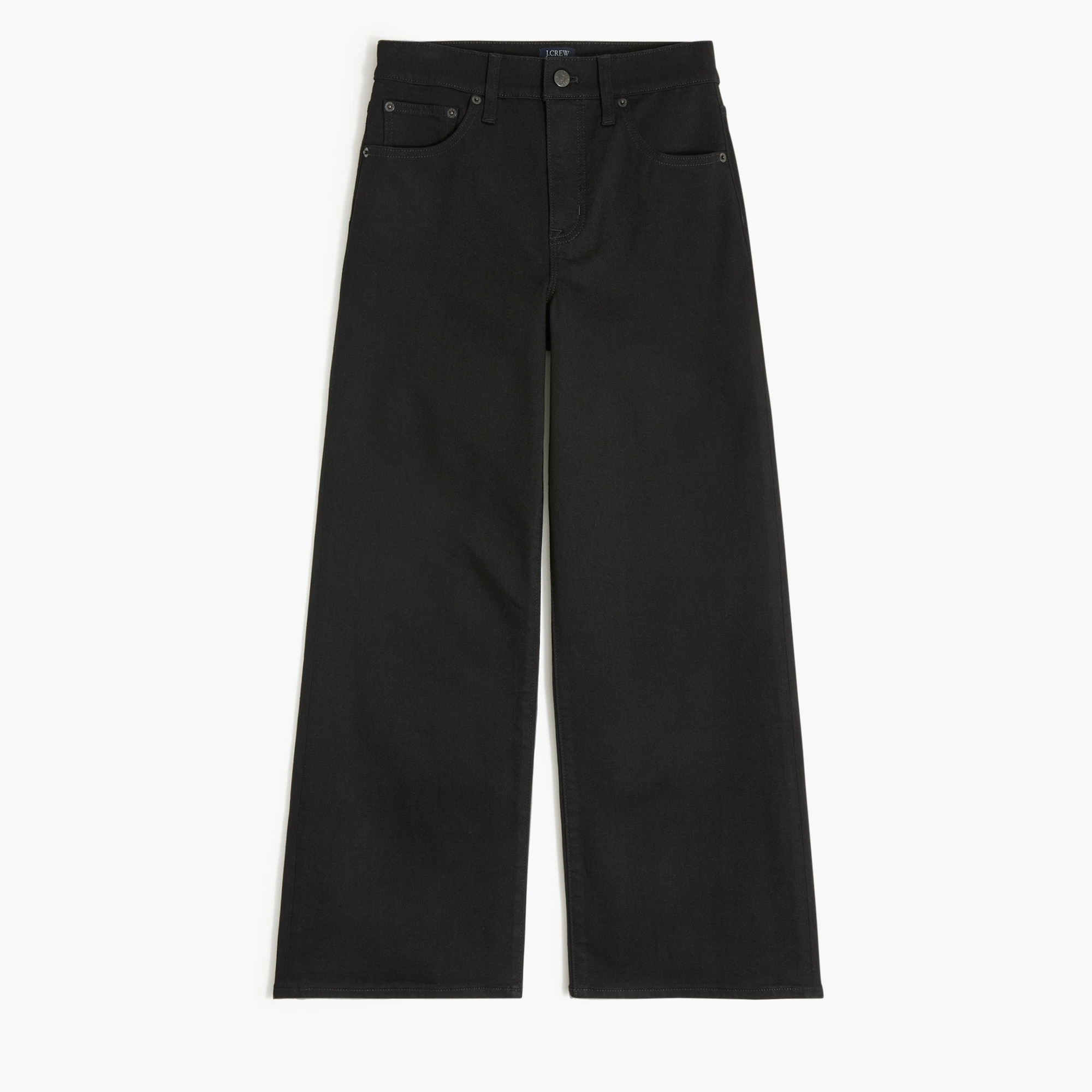 Black wide-leg cropped jean in all-day stretch | J.Crew Factory