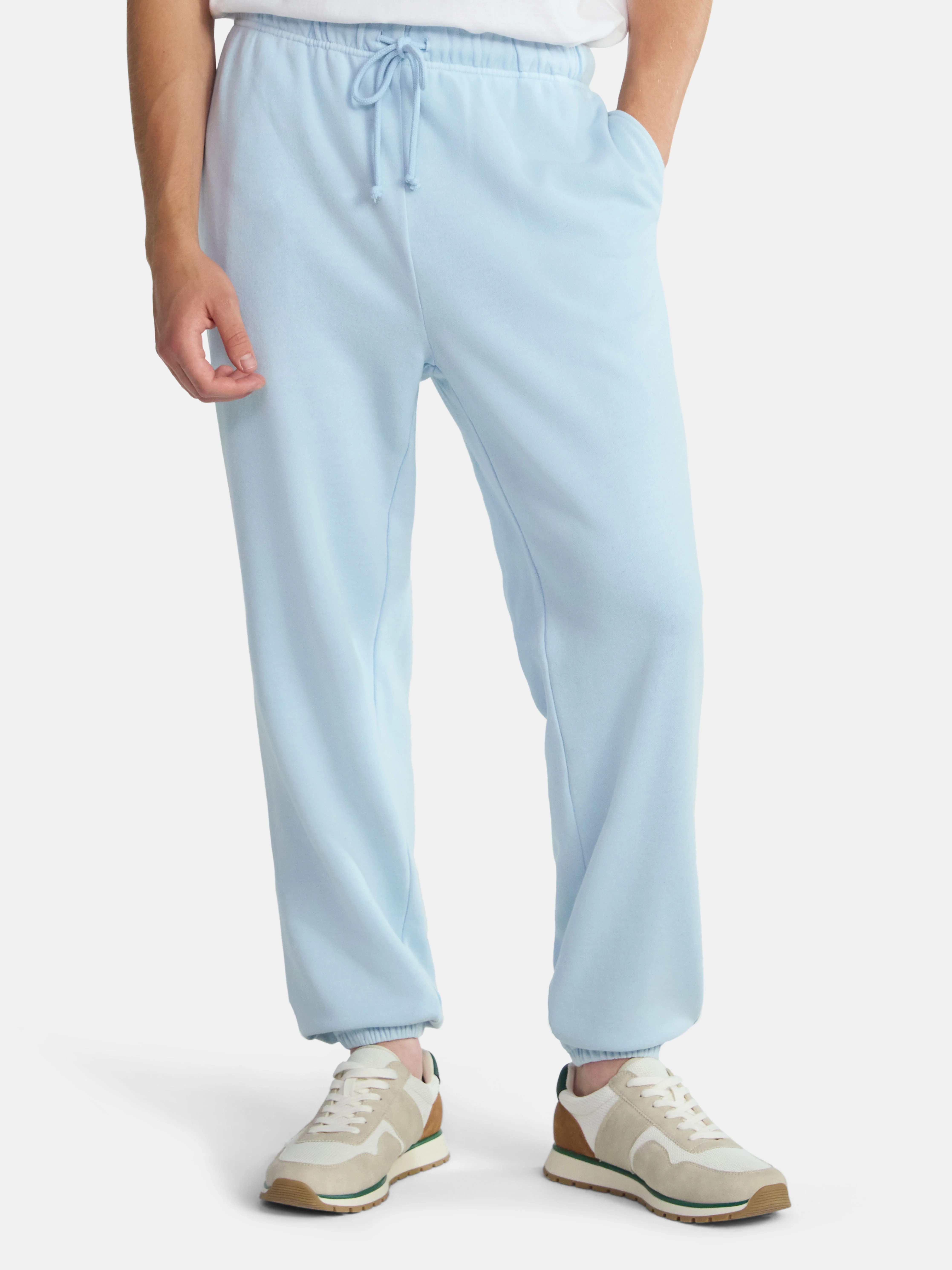 No Boundaries All Gender Soft Fleece Jogger Pants, 30" Inseam, Men's and Big Men's | Walmart (US)