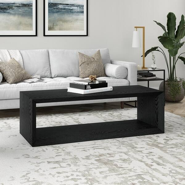 Osmond Rectangular Coffee Table - Black Grain - 58" Wide | Bed Bath & Beyond