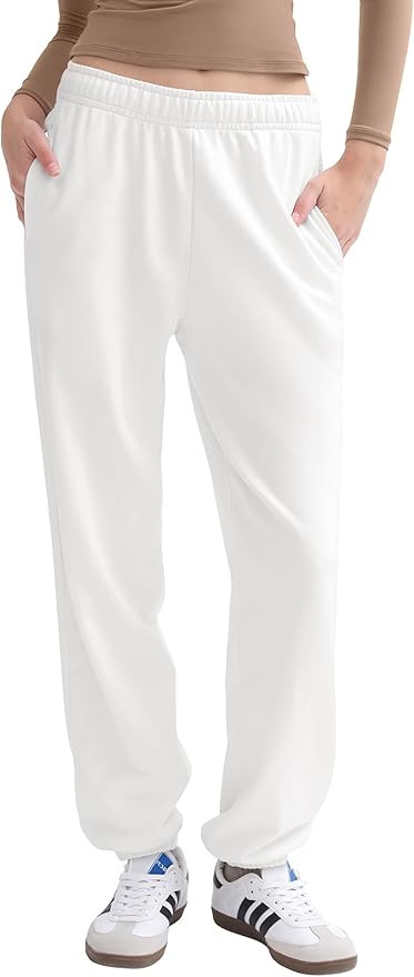 PUMIEY Women's Sweatpants High Waisted Baggy Sweat Pants Workout Casual Joggers Pants Airy Collec... | Amazon (US)