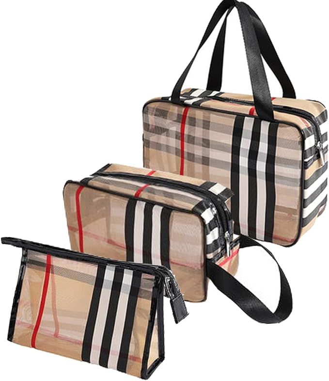 makeup bag 3Pcs,Professional Cosmetic Make up Bags Travel Case Organizer,Accessories Case, Portab... | Amazon (US)
