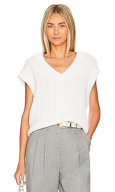 L'Academie Hara Sweater Vest in Ivory from Revolve.com | Revolve Clothing (Global)