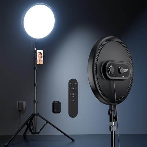 Weilisi Ring Light with 72" Tripod Stand and Phone Holder, 6500K Full-Screen Selfie Ring Light for Makeup Barber Video Recording, Photography Lighting, Ring Light Tripod for iPhone Phone with Remote | Amazon (US)