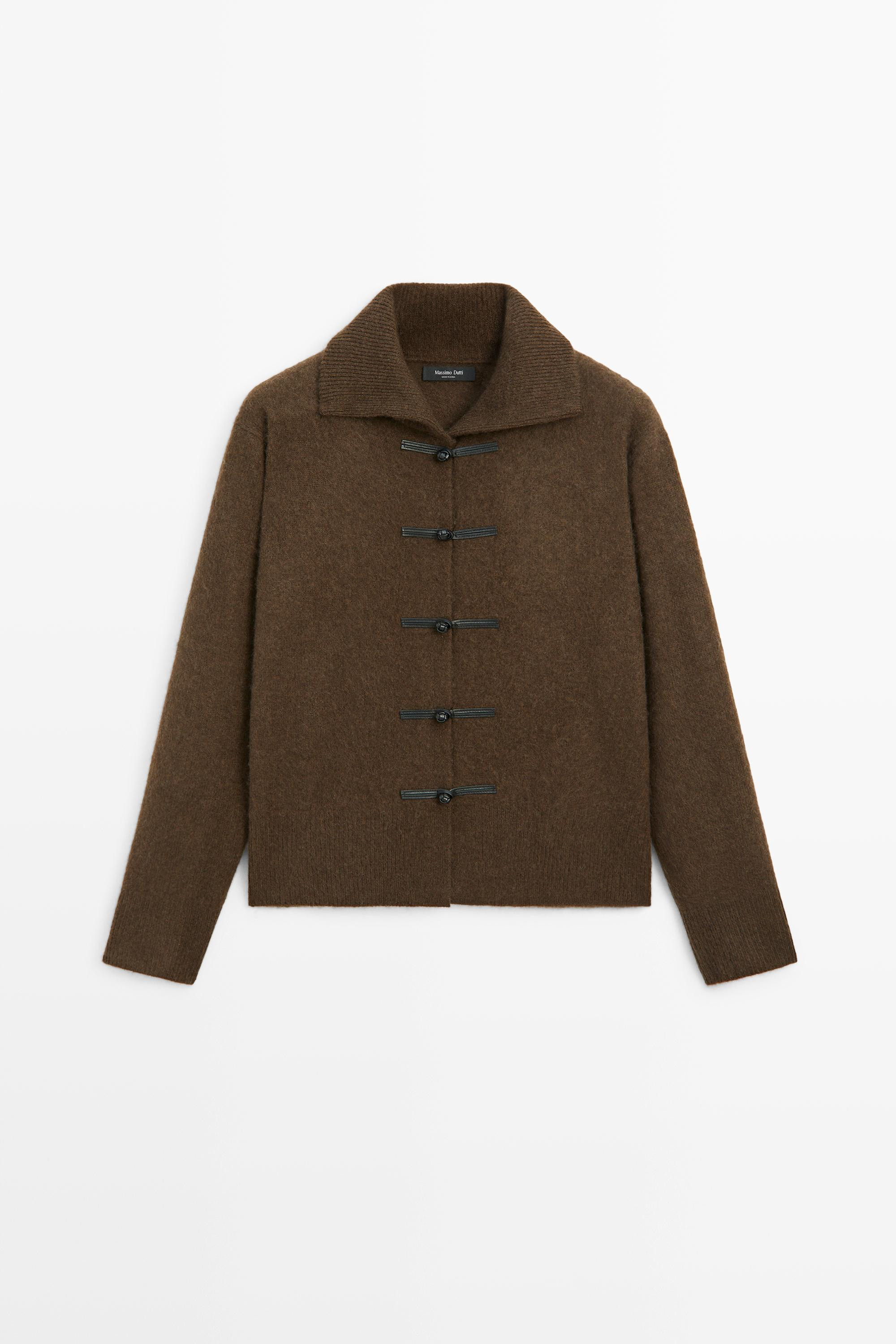 Wool blend toggle cardigan | Massimo Dutti UK