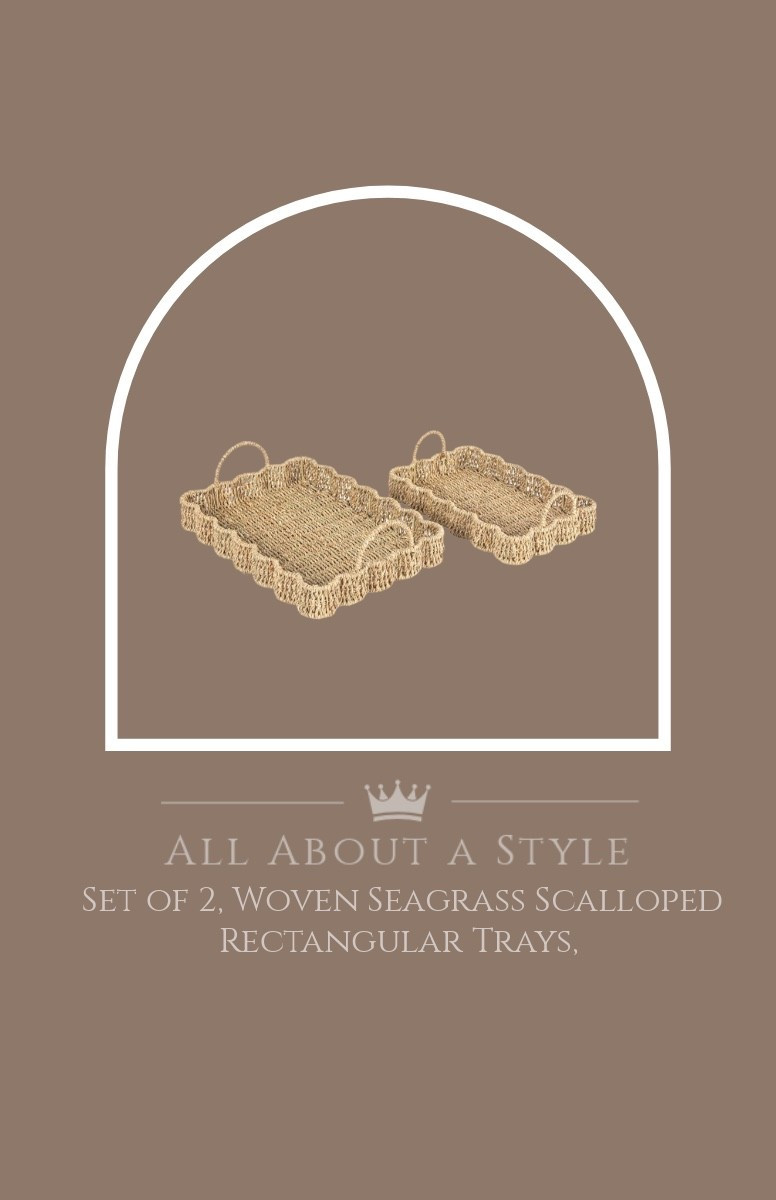 Natural texture with a scalloped twist 🤎 

These woven seagrass trays are the perfect blend of pretty + practical—style them on your coffee table, kitchen counter, or entryway for that effortless organic look.

#HomeDecorFinds #NeutralHome #OrganicModern #CoffeeTableStyling #EntrywayDecor #CoastalHome #WovenDecor #LTKStyle

#LTKHome