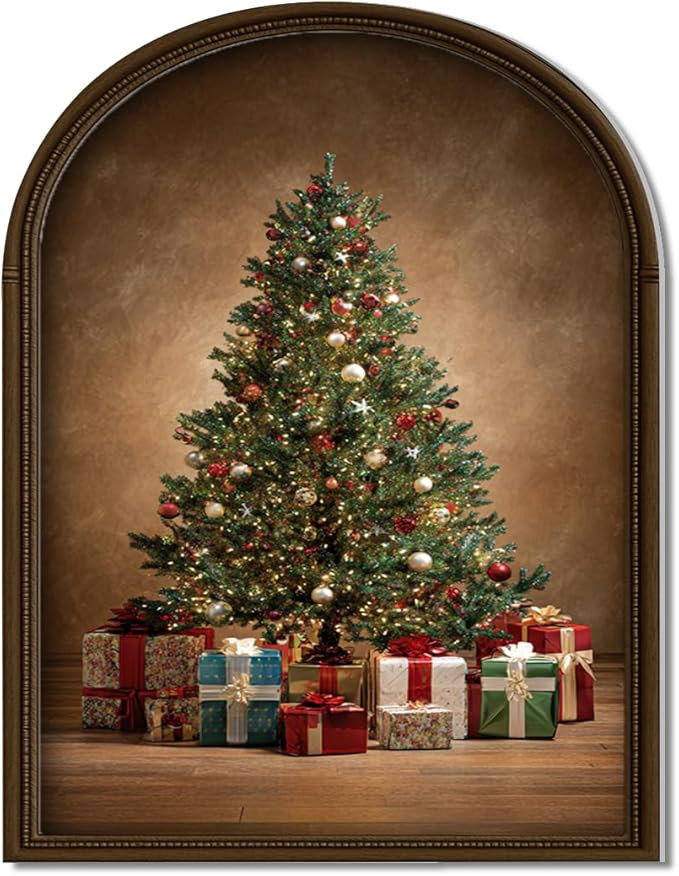 HK Studio Vintage Christmas Decor, Xmas Tree Artwork - Christmas Decorations, Unframed 13" x 17" | Amazon (US)