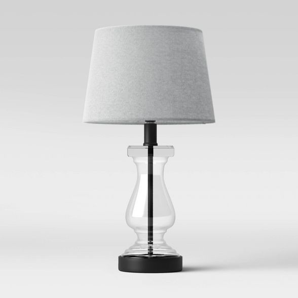 Glass Column Table Lamp Linen Shade - Threshold™ | Target