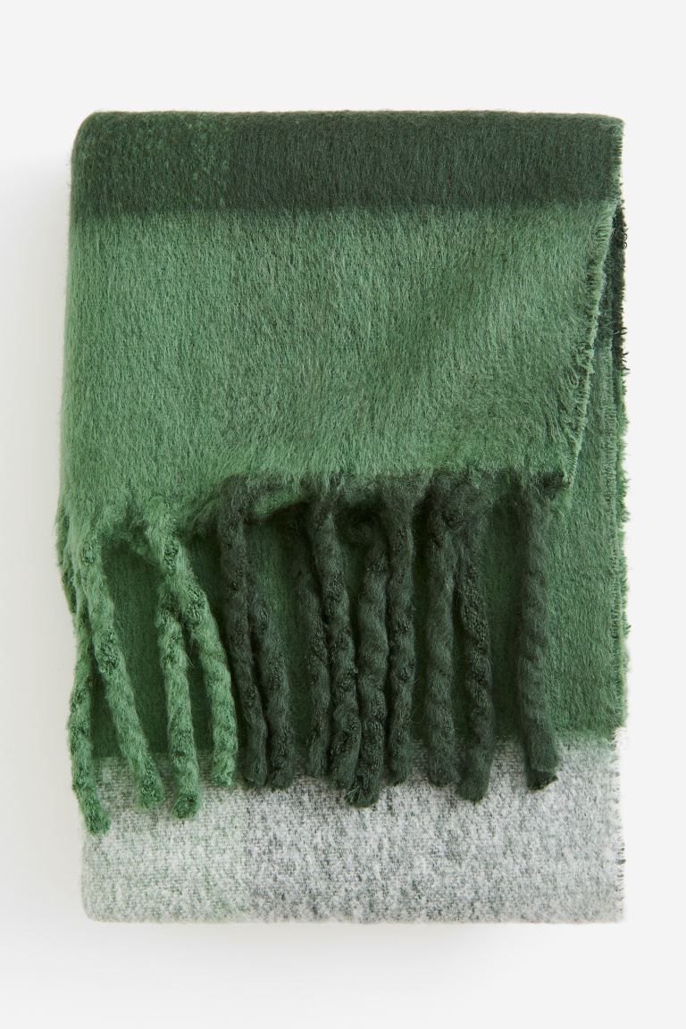 Wool-blend Throw - Green/plaid - Home All | H&M US | H&M (US + CA)