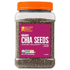 BetterBody Foods Organic Chia Seeds 2 lbs, 32 Oz, with Omega-3, Non-GMO, Gluten Free, Keto Diet F... | Amazon (US)