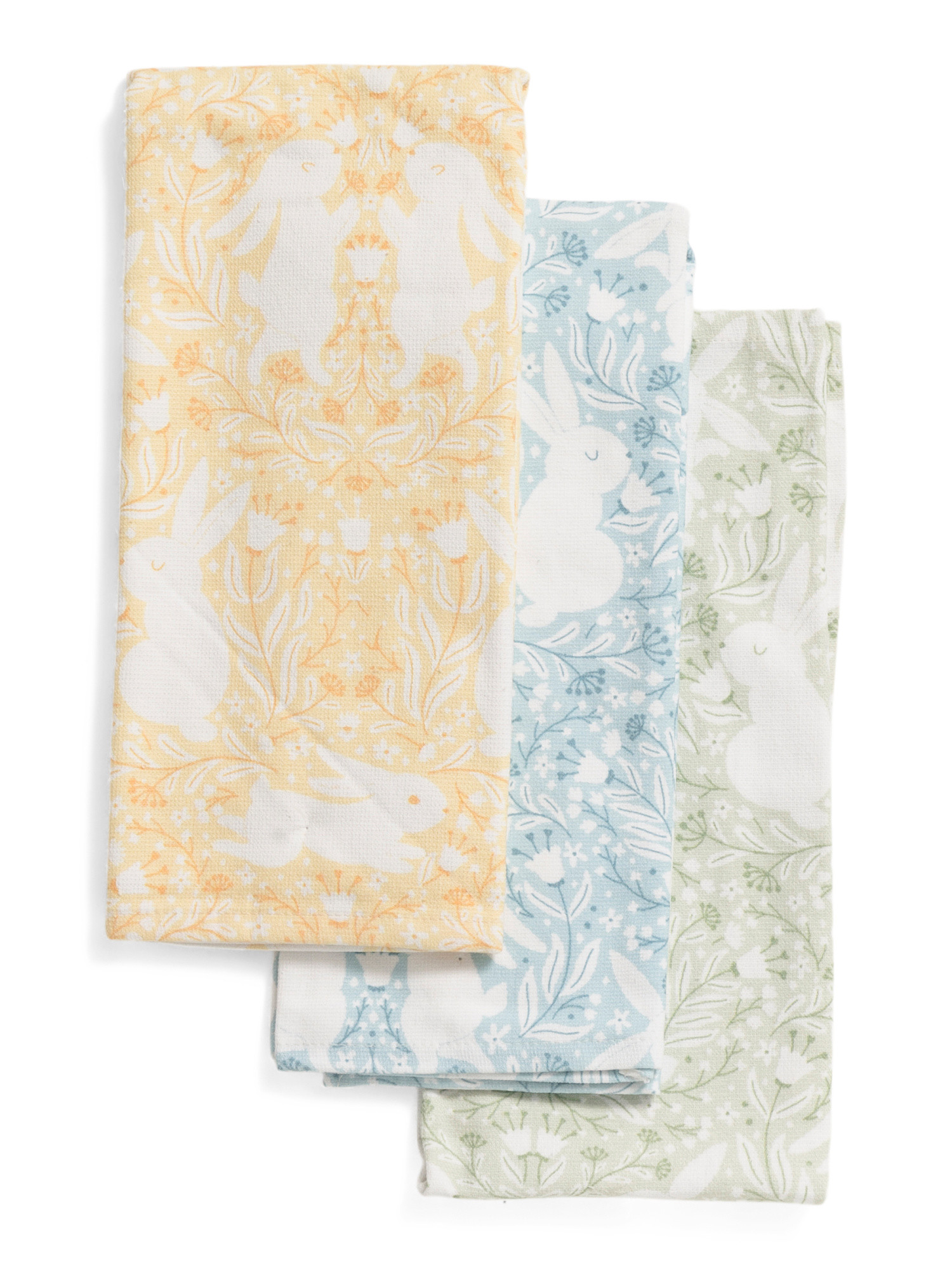 Set Of 3 Bunny Printed Kitchen Towels | TJ Maxx