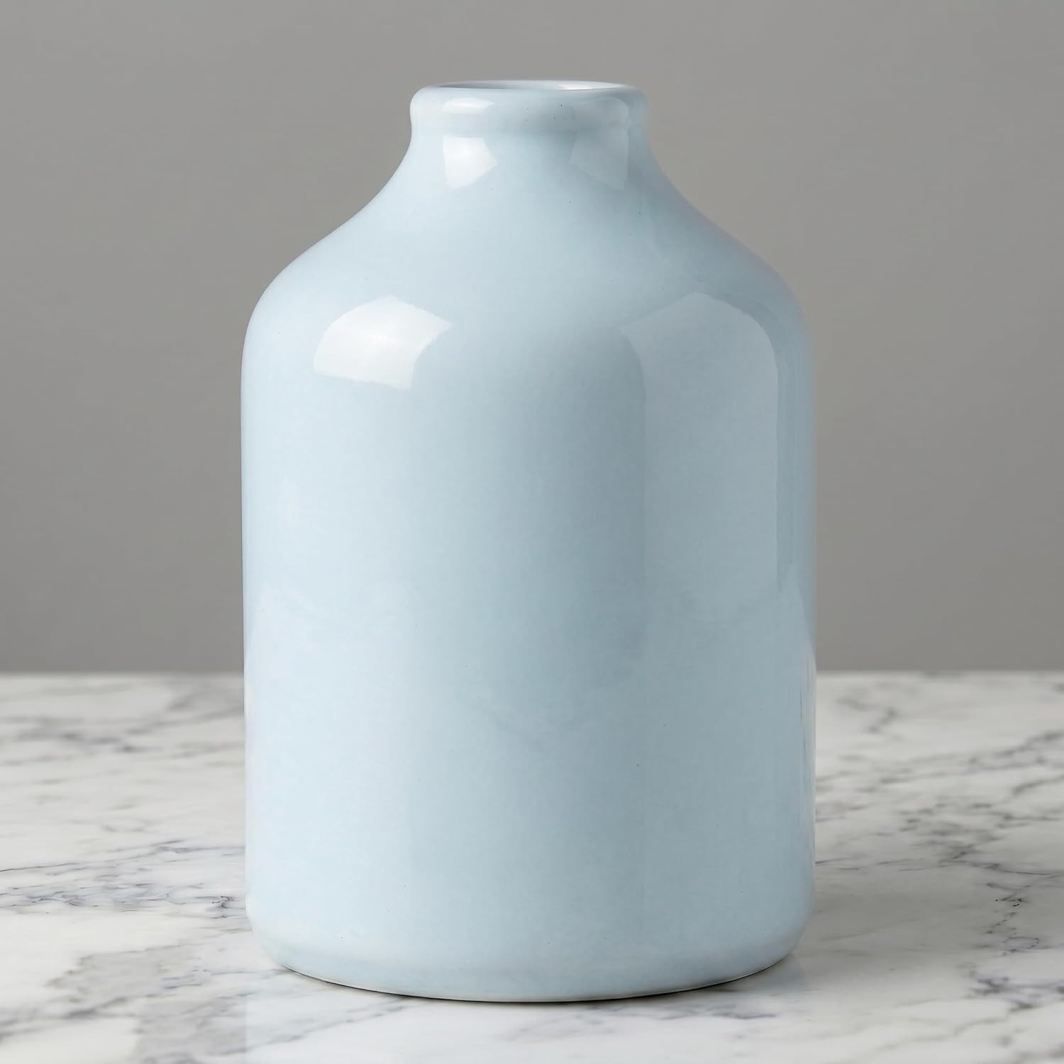 Sunddo Large Blue Ceramic Vase, 8 Inch, Modern | Amazon (US)