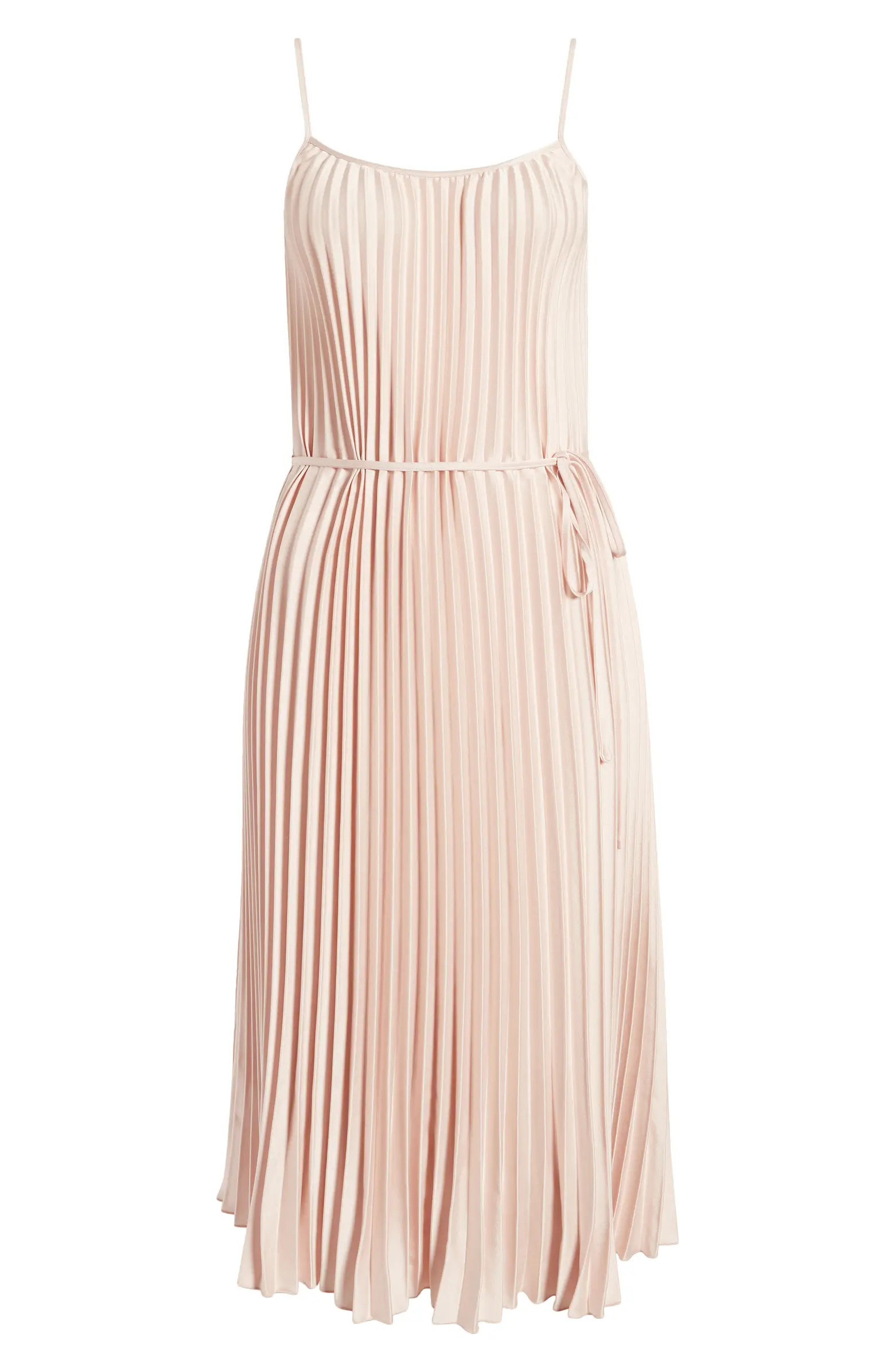 Hammered Satin Plissé Dress | Nordstrom