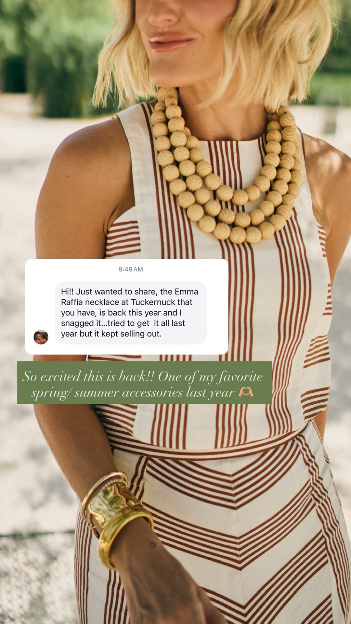 This is one of my favorite spring/summer statement necklaces! So many looks you could pair this with! 

Loverly Grey, statement necklace, statement accessories, raffia necklace, beaded necklace, chunky necklace 

#LTKSeasonal