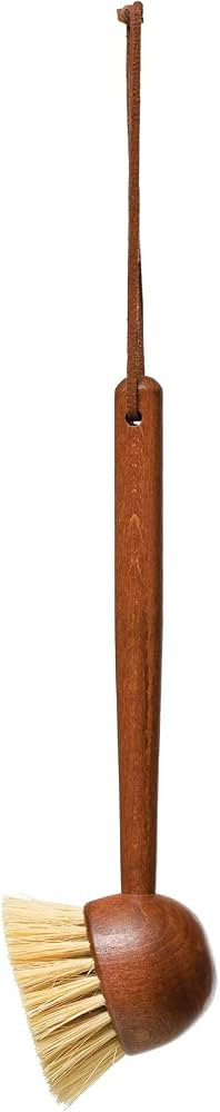 Bloomingville Natural Beech Wood Dish Leather Tie Brush, Brown | Amazon (US)