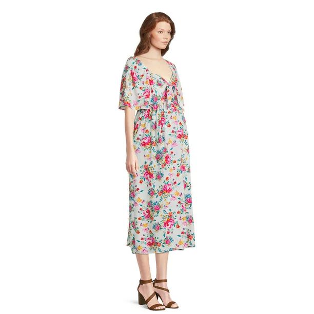 Destination Maternity Women's Flutter Sleeve Dress, Sizes S-2XL | Walmart (US)