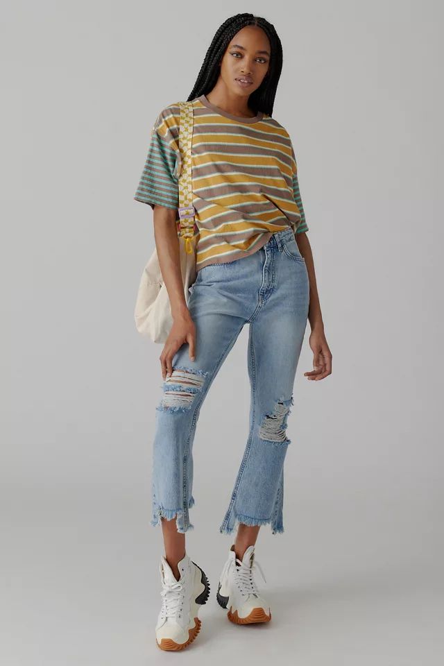 BDG Wilco Destroyed High-Waisted Cropped Flare Jean | Urban Outfitters (US and RoW)