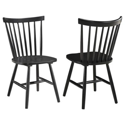 Hayward Black Wood Dining Side Chair (Set Of 2) | Wayfair North America