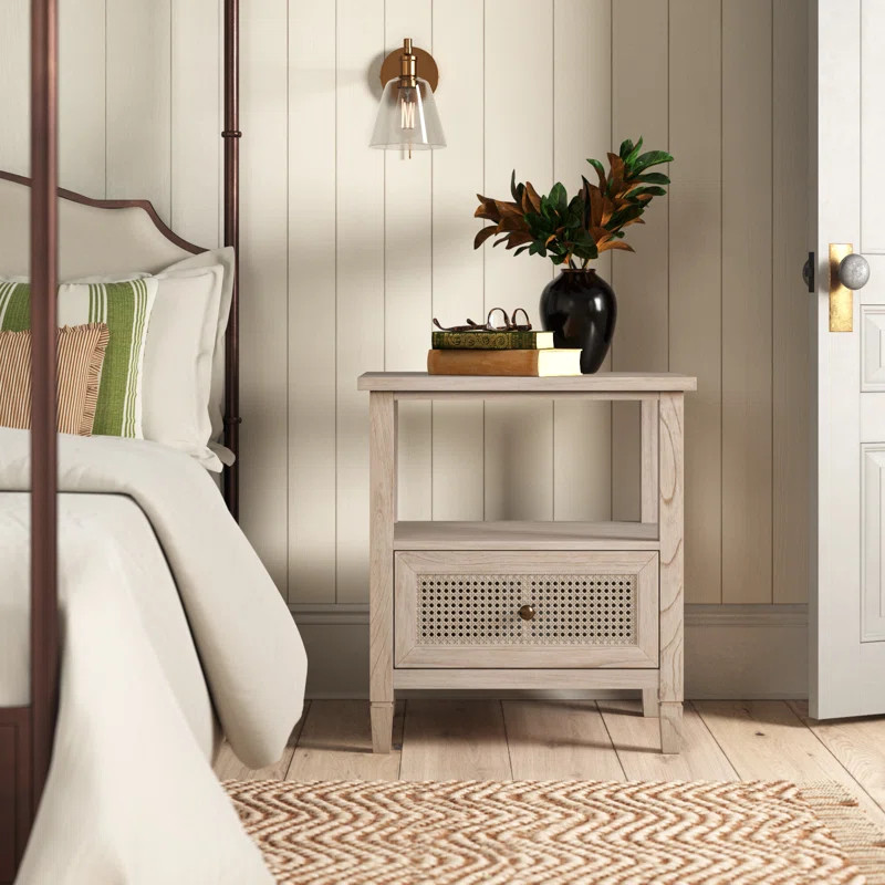 Charleston 1 - Drawer Cane Nightstand | Wayfair North America