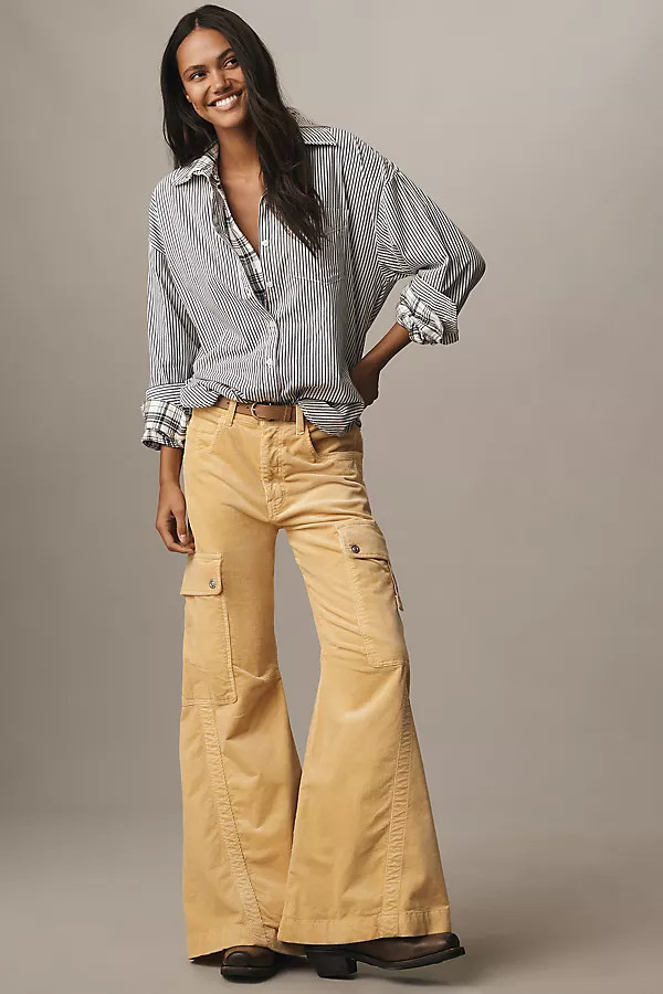 Pilcro Plush Corduroy Cargo Pants | Anthropologie (US)