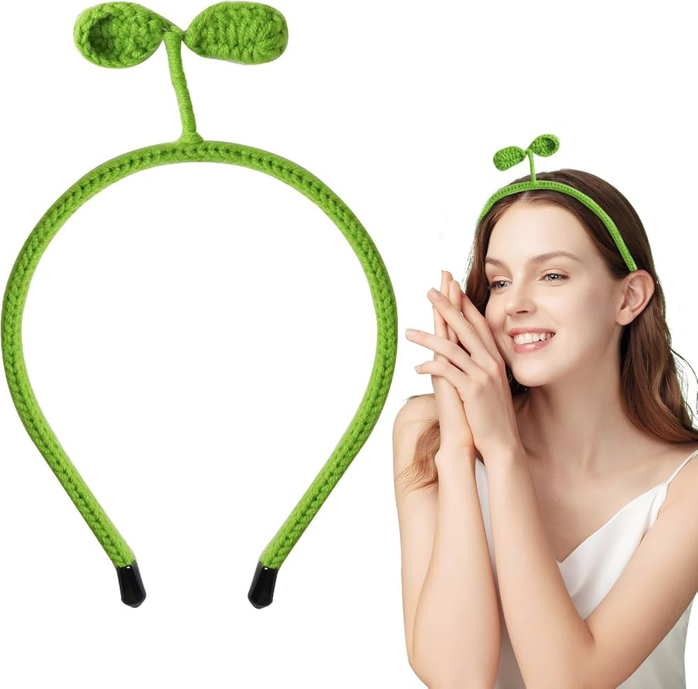 Cute Bean Sprout Headband Green Plant Funny Bean Sprout Head Accessories Suitable For Girls Women... | Amazon (US)
