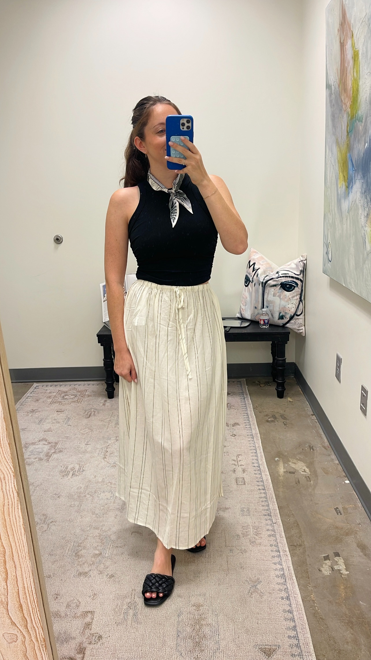 OOTD! 

Top is Princess Polly, Skirt is Asos, Sandals are Target, Scarf is CB Grey (linked similar)  

 #LTKFindsUnder50 #LTKFindsUnder100 #LTKStyleTip