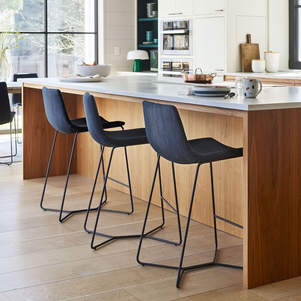 Slope Upholstered Bar & Counter Stools | West Elm (US)