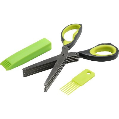 Chef Craft Herb Cutter Scissors Set, Multipurpose 5 Blade Cutting Shears with Sheath and Cleaning Comb | Target