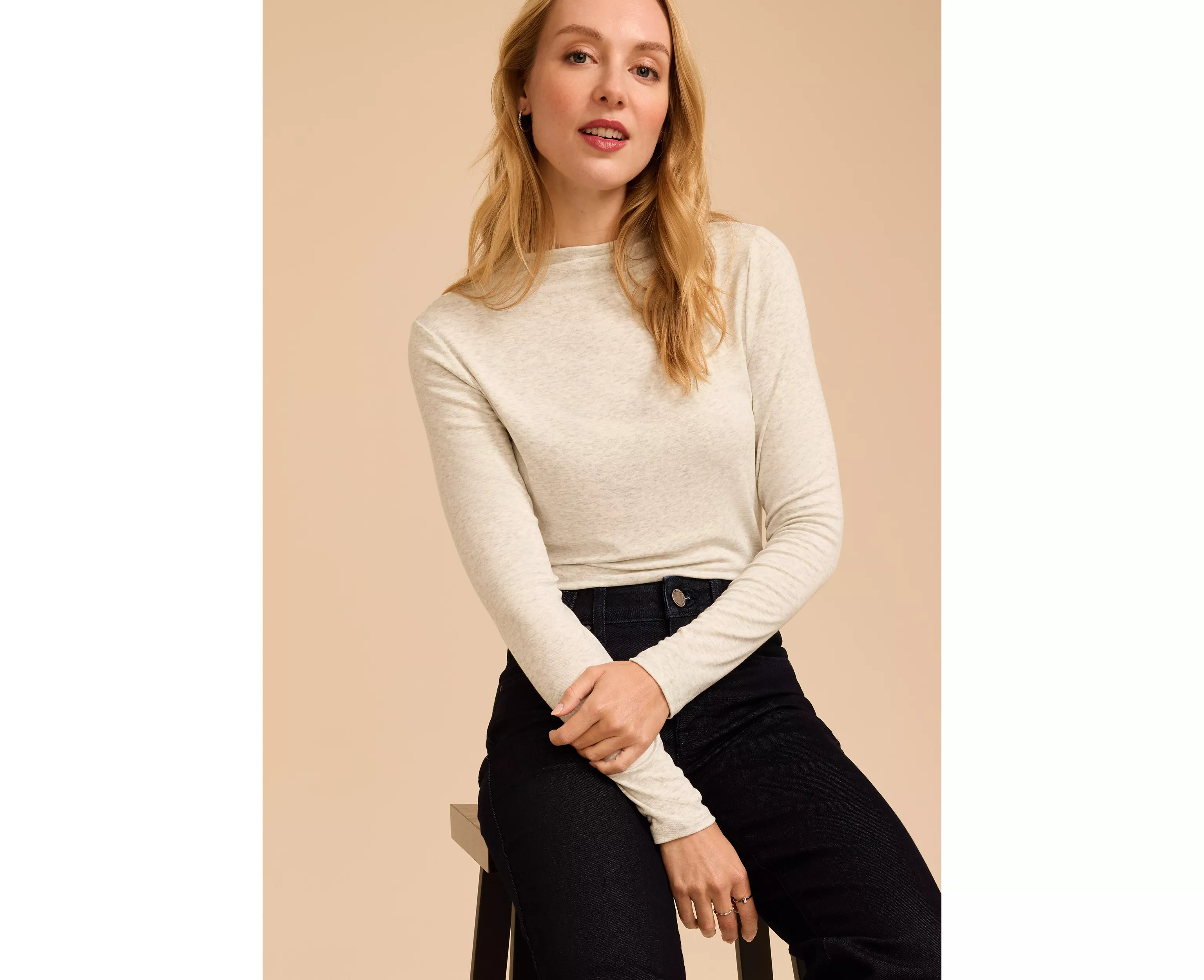 24/7 Mock Neck Long Sleeve Tee | Maurices