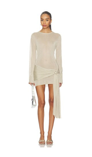 LIONESS Ford Mini Dress in Metallic Gold. - size M | Revolve Clothing (Global)